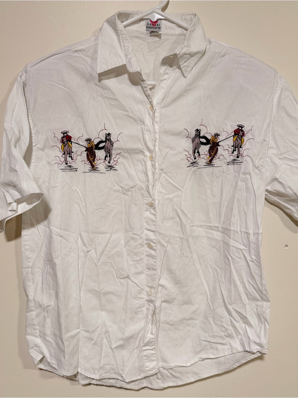 Vintage Safari International Cowboy Short-Sleeve Button-Down Shirt